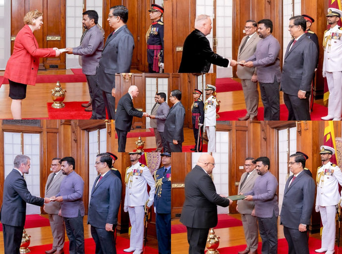Five New Envoys Present Credentials to President Dissanayake